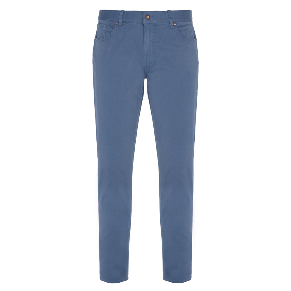 Hiltl - Hiltl 5 Cep Mavi Twill Pantolon