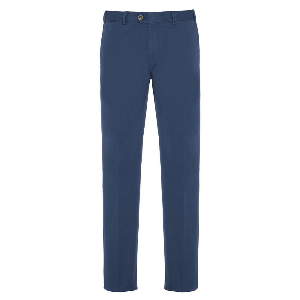 Hiltl - Hiltl Chino Havacı Mavi Supima Pantolon