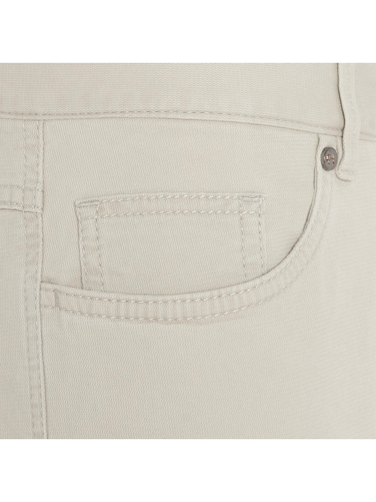 Hiltl Ekru 5 Cep Dokulu Pamuk Elastan Slim Fit Pantolon - Hiltl