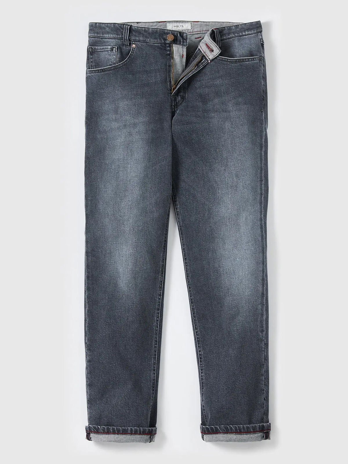 Hiltl Gri 5 Cep Candiani Denim Regular Fit Pamuk Pantolon - Hiltl