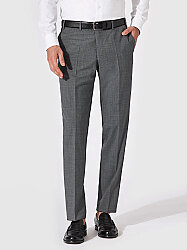 Hiltl Gri Vitale Barberis Süper 120'S Yün Pantolon