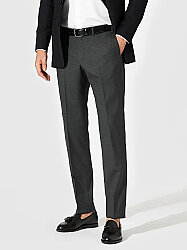 Hiltl Koyu Gri Vitale Barberis Süper 120'S Yün Pantolon