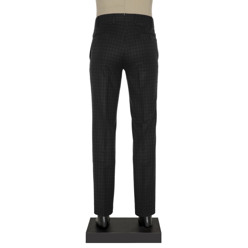 Hiltl - Hiltl Klasik Siyah Gri Kareli Pantolon (1)