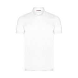 La Fileria - La Fileria Gömlek Yaka Beyaz Polo Piquet Örme Tailor FitT-Shirt