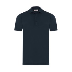 La Fileria - La Fileria Gömlek Yaka Lacivert Polo Merserize Slim Fit T-Shirt