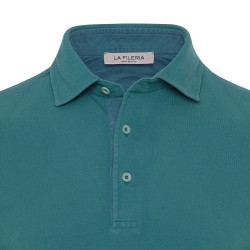 La Fileria - La Fileria Gömlek Yaka Yeşil Vintage Slim Fit T-Shirt (1)