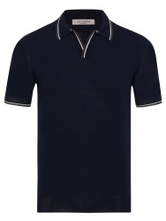 La Fileria Lacivert Pamuk Polo Yaka Regular Fit Triko 
