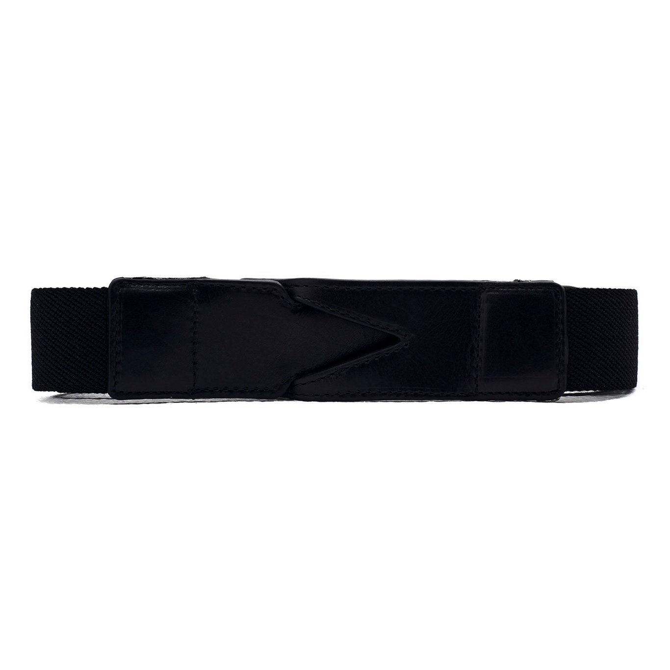 La Portegna - La Portegna Cotton Leather Hand made Black Travel Belt