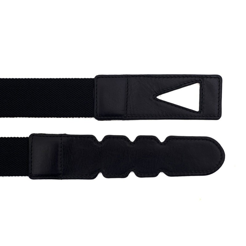 La Portegna - La Portegna Cotton Leather Hand made Black Travel Belt (1)