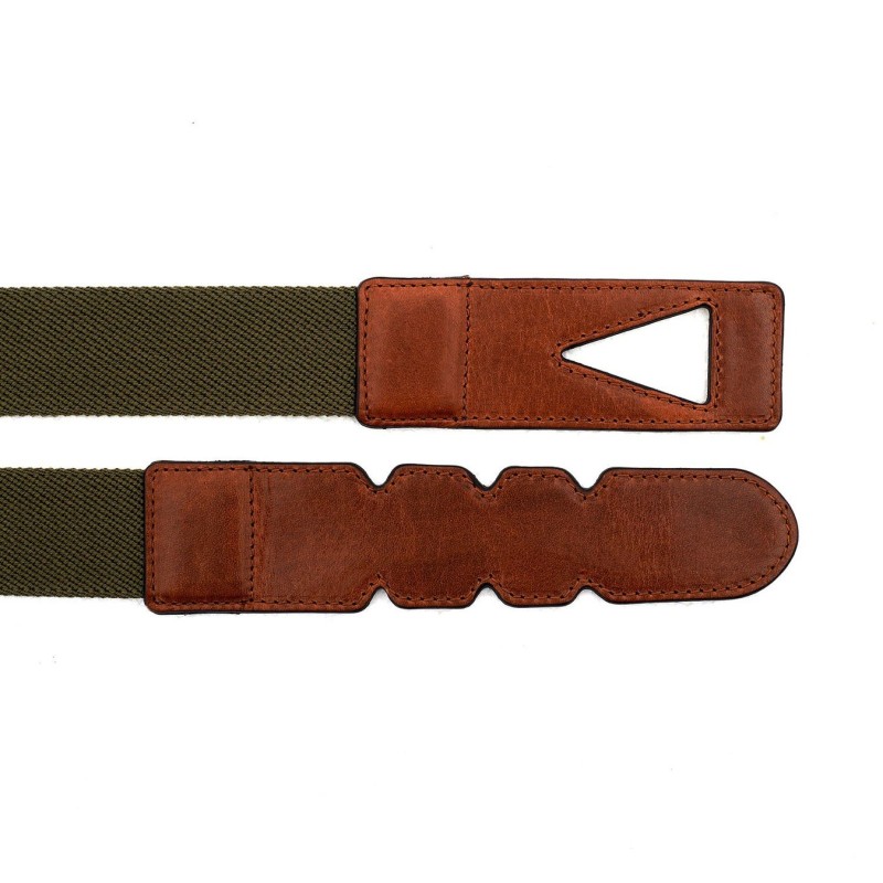 La Portegna - La Portegna Cotton Leather Hand made Green Travel Belt (1)
