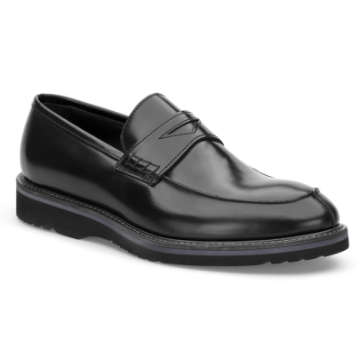 LO.White - LO.White Black Leather Loafer