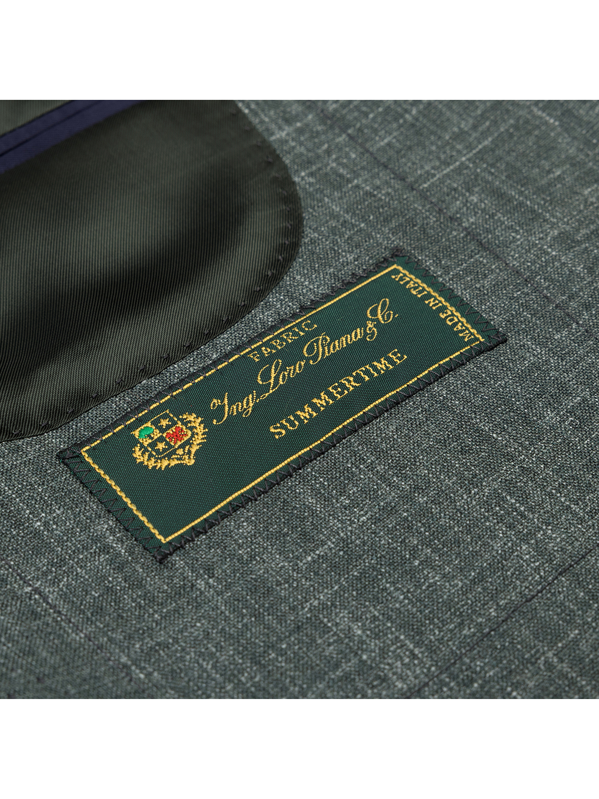 Sartoria Latorre Yeşil Loro Piana Summertime Yün İpek Keten Astarsız Ceket - Sartoria Latorre