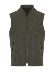 Sartoria Latorre Yeşil Melanj Yün Kaşmir İçi Dolgulu Yelek 