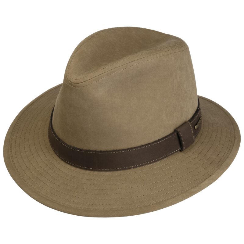 Stetson Bej Rengi Traveller Waxed Cotton Uv Protection Water