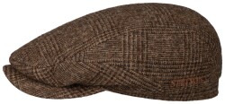 Stetson Driver Cap Sürdürülebilir Glencheck Kahverengi Ekoseli Kasket Şapka - Stetson