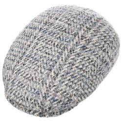 Stetson - Stetson Kent Virgin Wool El Yapımı Yün Gri Ekru Mavi Şapka (1)