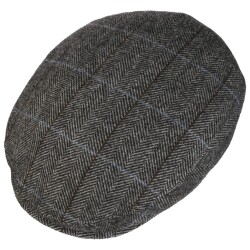 Stetson Kent Yünlü Gri Balıksırtı Kulaklıklı Kasket Şapka - Stetson
