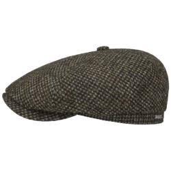 Stetson - Stetson Panel Cap Harris Tweed Yün Kahverengi Şapka