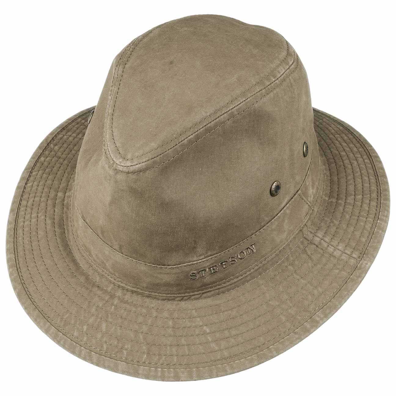 Stetson Zeytin Yeşili Traveller Delave Organic Cotton Uv Protection Şapka - Stetson