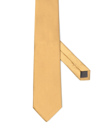 Valentino Gold Bronz Düz Renk İpek İtalyan Kravat